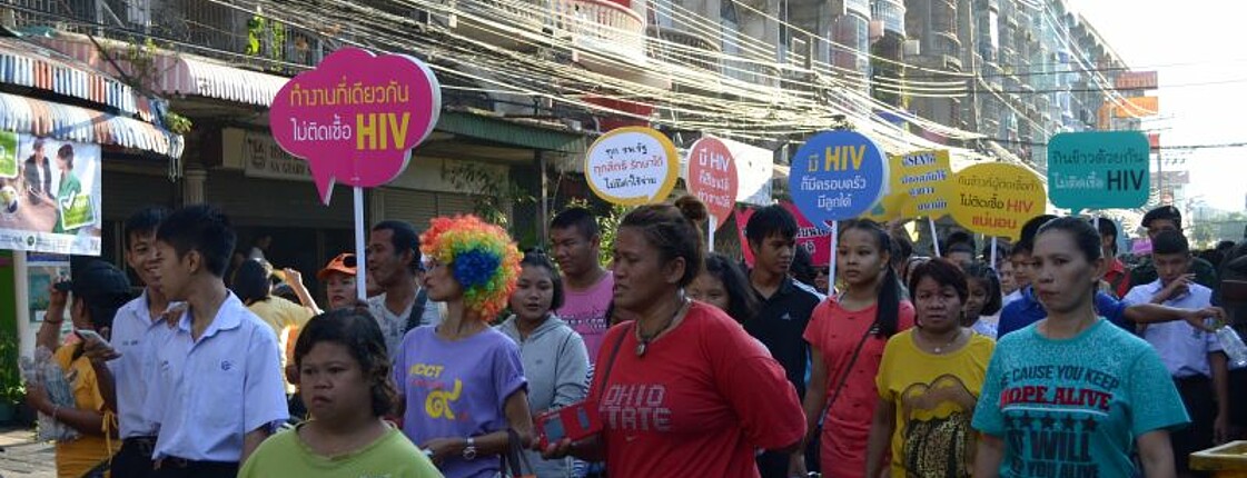 HIV-Aufklärungsdemonstration in Bangkok