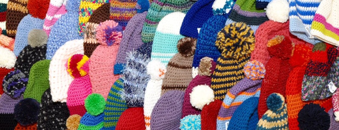 Caritas Mützen für Obdachlose