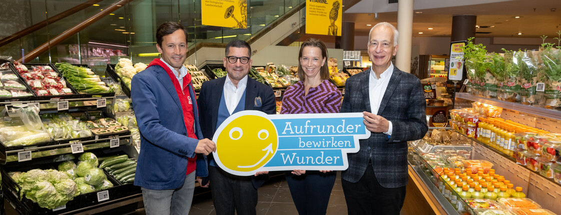 Klaus Schwertner, Marcel Haraszti, Anna Parr und Michael Landau (v.l.n.r.)