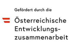 Logo der Österreichischen Entwicklungszusammenarbeit mit Schriftzug und rot-weiß-rotem Symbol.