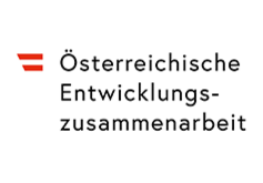 Offizielles Logo der Österreichischen Entwicklungszusammenarbeit (OEZA) 
  Logo der Österreichischen Entwicklungszusammenarbeit mit dem rot-weißen Republik-Symbol