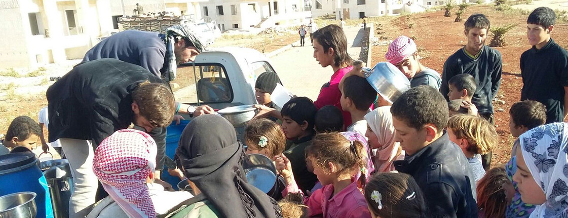 Essensausgabe in Aleppo, Syrien
