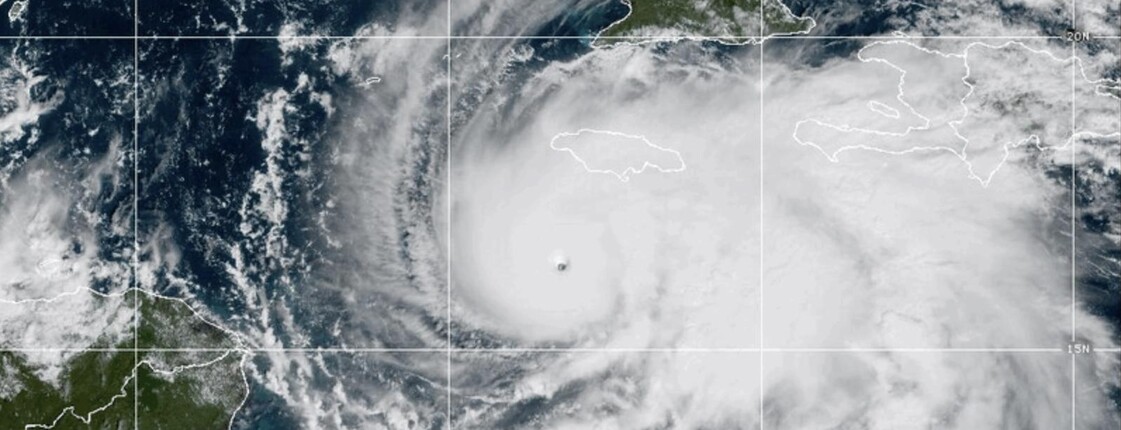 Satellitenaufnahme von Hurrikan Melissa
