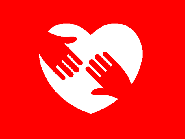 Herz-Symbol mit zwei Händen