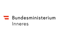 Offizielles Logo des österreichischen Bundesministeriums für Inneres (BMI)
  Logo des Bundesministeriums für Inneres mit dem rot-weißen Republik-Symbol