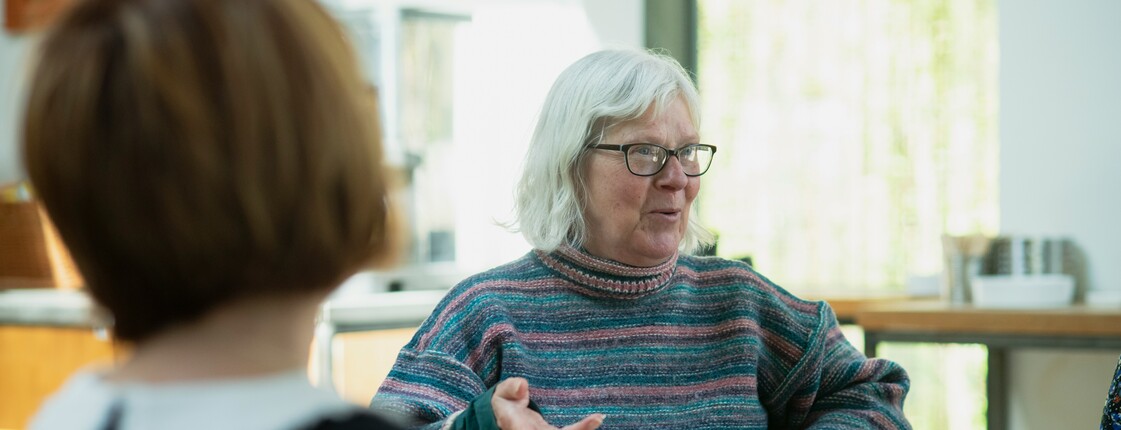 Angehörige beim Angehörigencafé Demenz