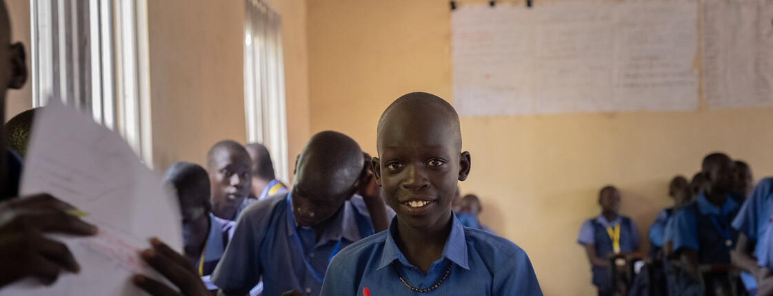 Schüler*innen in der Grundschule der Don Bosco Salesianer in Gumbo, Südsudan