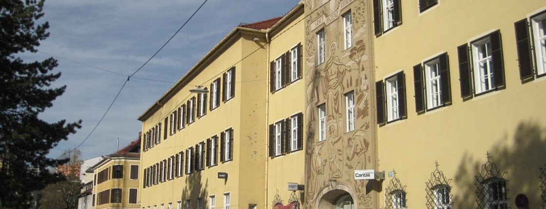 Aussenansicht des Caritas Sozialzentrum in der Mariengasse 24 in Graz