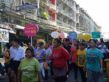 HIV-Aufklärungsdemonstration in Bangkok