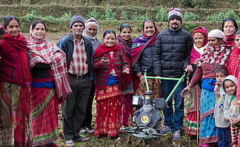 Projekt SAFBIN Gruppe von Kleinbäuerinnen und Kleinbauern